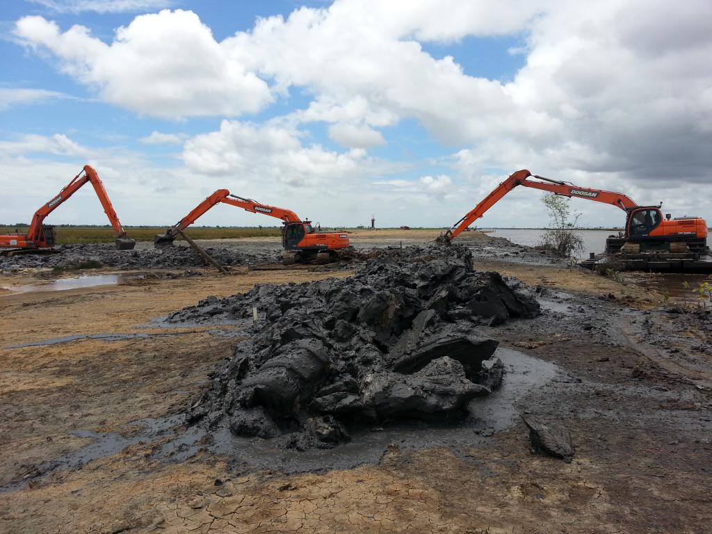 Wet Material being put out to dry